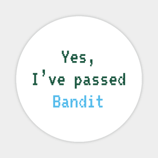 Passed BANDIT (Dark Green W Blue): A Cybersecurity Design Magnet